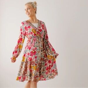 MIKAROSE nursing friendly floral dress